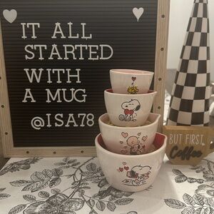 RAE DUNN Peanuts Valentine’s Measurement Cups